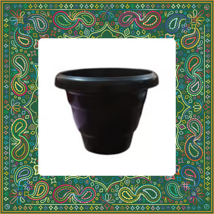 Free Gift - 8 Inch Black Classy Plastic Pot - Flash Sale