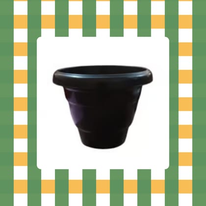 Free Gift - 8 Inch Black Classy Plastic Pot - Flash Sale