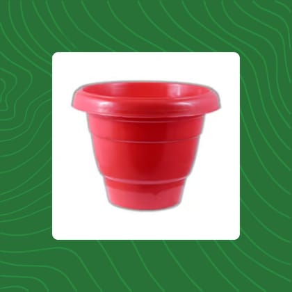Free Gift - 8 Inch Terracotta Red Classy Plastic Pot - Flash Sale