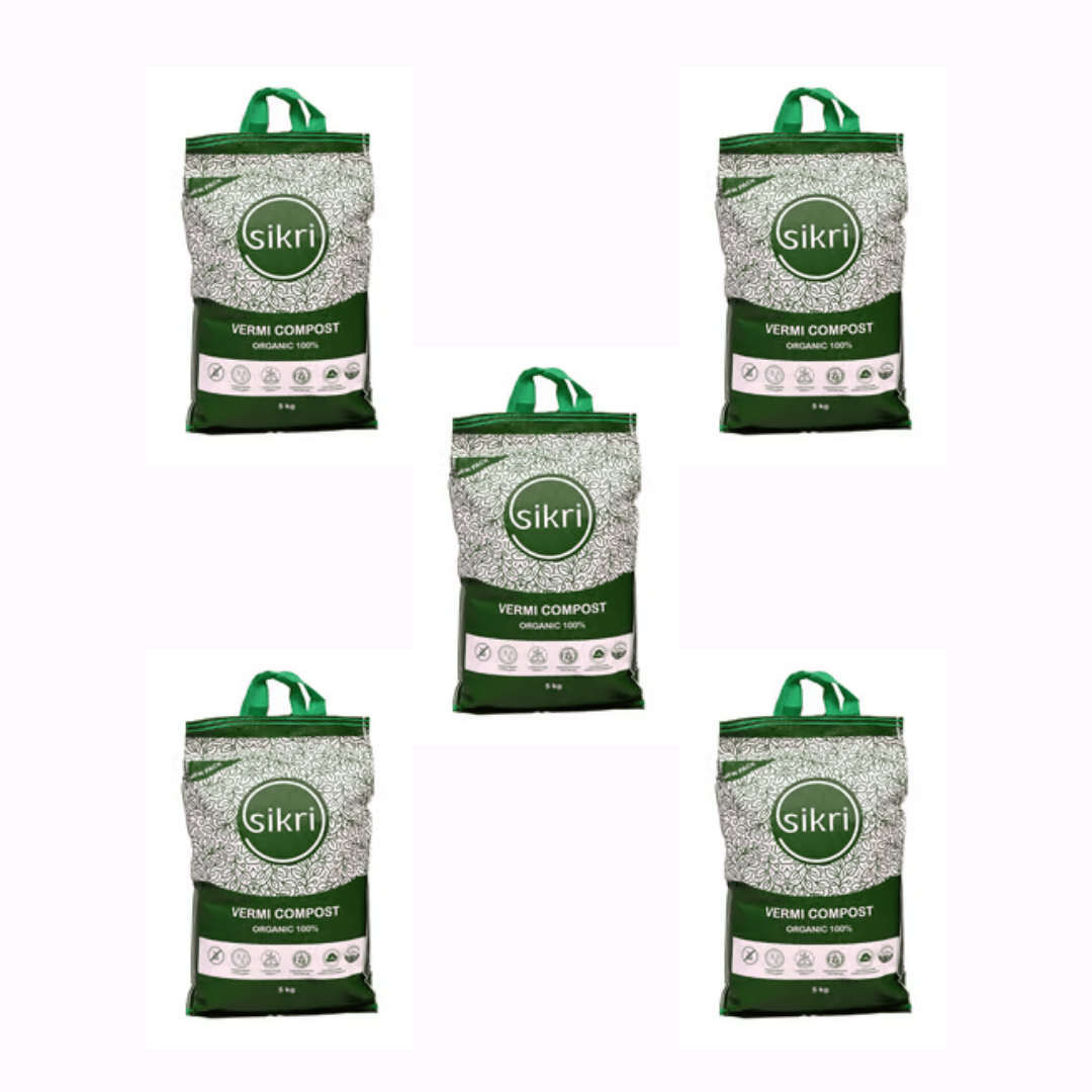 Set of 5 - 10 KG Sikri Organic Vermicompost for plants growth  - 50 KG