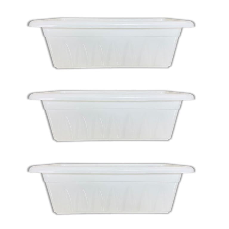 Buy Set of 03 - 20 Inch White Premium Supreme Window Plastic Planter Online | Urvann.com Set of 03 - 20 Inch White Premium Supreme Window Plastic Planter