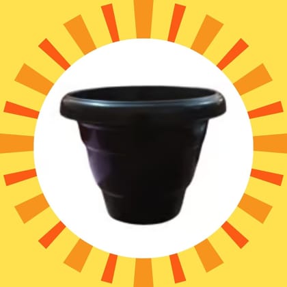 Free Gift - 8 Inch Black Classy Plastic Pot - Flash Sale