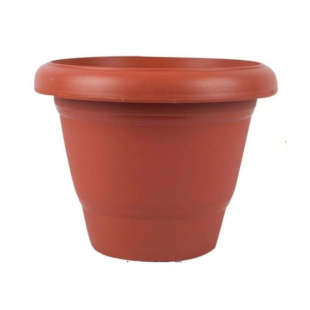 Buy 10 Inch Terracotta Red Classy Plastic Pot Online | Urvann.com 10 Inch Terracotta Red Classy Plastic Pot