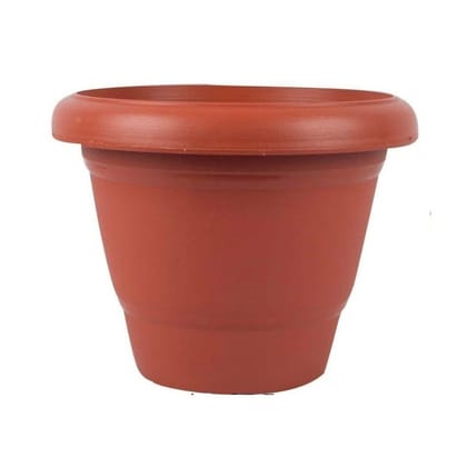 Buy 14 Inch Terracotta Red Classy Plastic Pot Online | Urvann.com