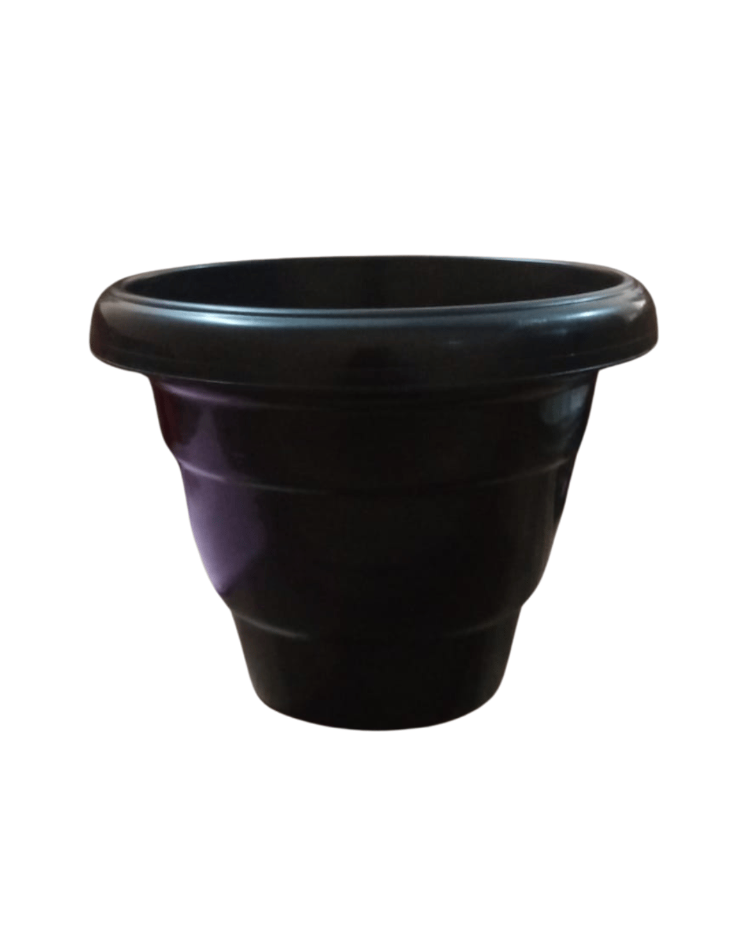 10 Inch Black Classy Plastic Pot