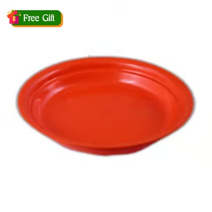 Free Gift - 5 Inch Terracotta Red Premium Round Trays - To Keep Under The Pots - Flash Sale