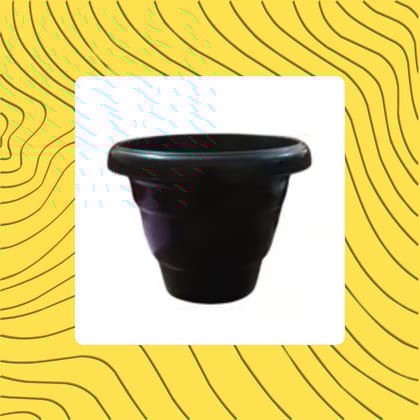 Free Gift - 8 Inch Black Classy Plastic Pot - Flash Sale