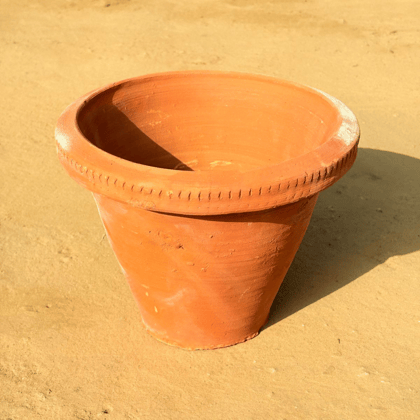Buy 10 Inch Mrittika Terracotta Clay Pot - Handcrafted, Eco-Friendly Planter for Indoor & Outdoor Use Online | Urvann.com