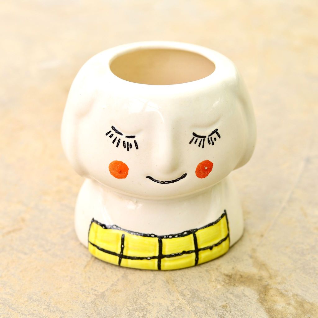 Buy 4 Inch Cute Baby Designer Ceramic Pot (any colour) Online | Urvann.com 4 Inch Cute Baby Designer Ceramic Pot (any colour)