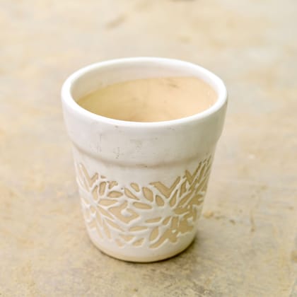 Buy 6 Inch Collar Designer Glass Ceramic Pot (any colour) Online | Urvann.com