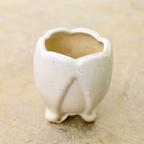 4 Inch Designer Leg Ceramic Pot (any colour & design)