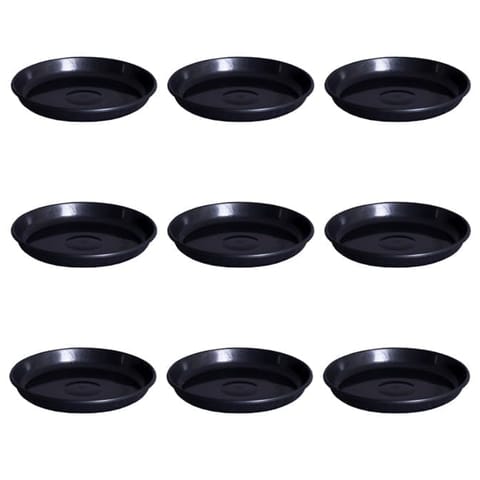 Set of 9 - 6.5 Inch Black Premium Black Tray - To keep under the Pot