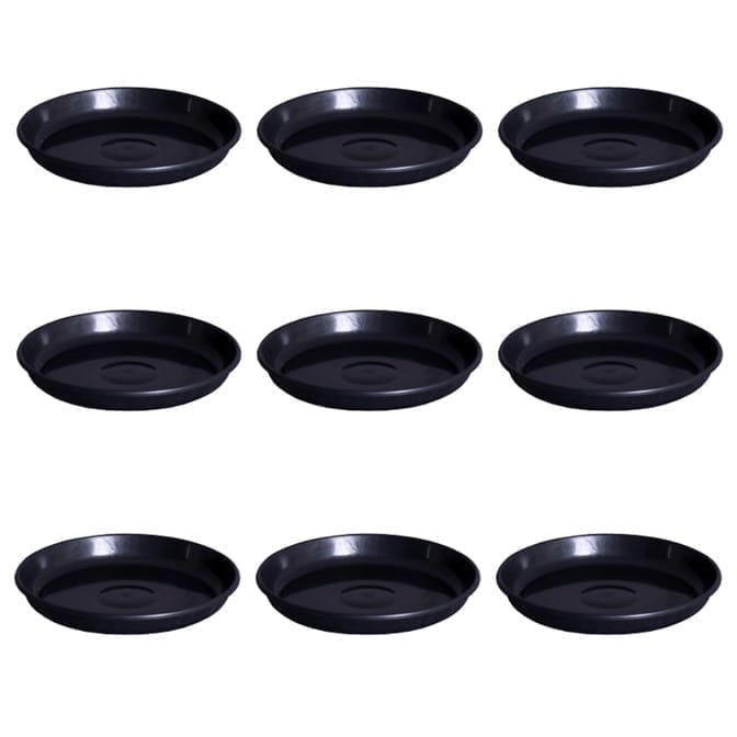 Set of 9 - 6.5 Inch Black Premium Black Tray - To keep under the Pot