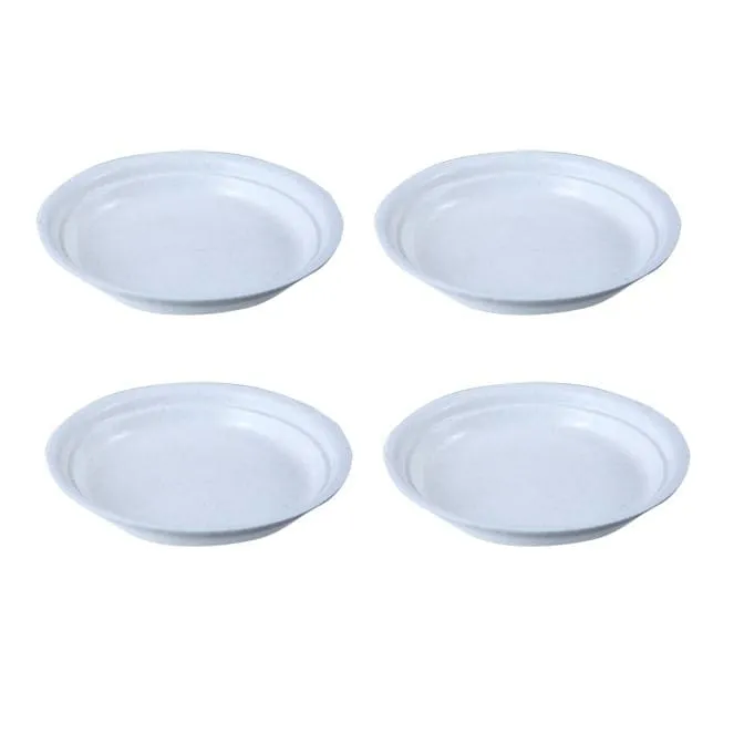 Set of 4 - 5.5 Inch White Premium Round Trays - To keep under the Pots