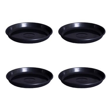 Set of 4 - 6.5 Inch Black Premium Black Tray - To keep under the Pot