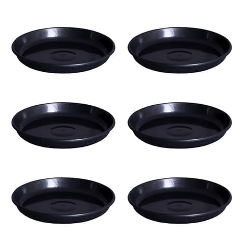 Set of 6 - 6.5 Inch Black Premium Black Tray - To keep under the Pot