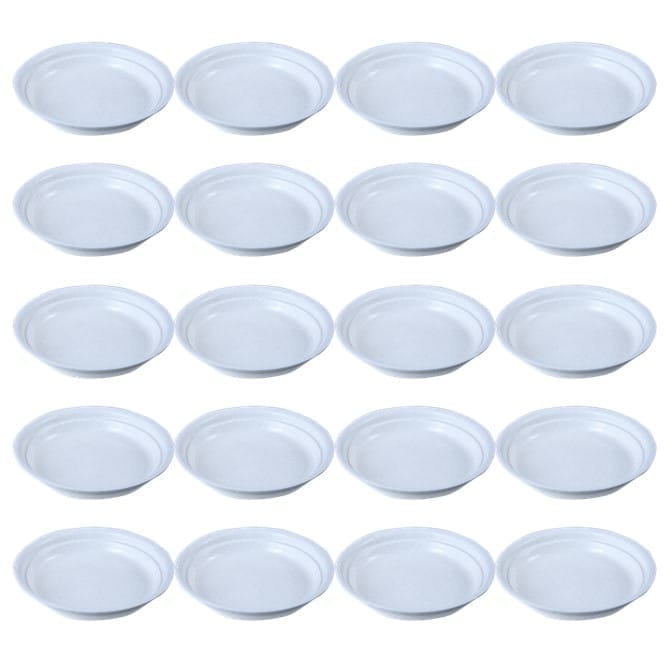 Set of 20 - 3.5 Inch White Premium Round Trays - To keep under the Pots