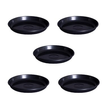 Set of 5 - 3.5 Inch Black Premium Black Tray - To keep under the Pot