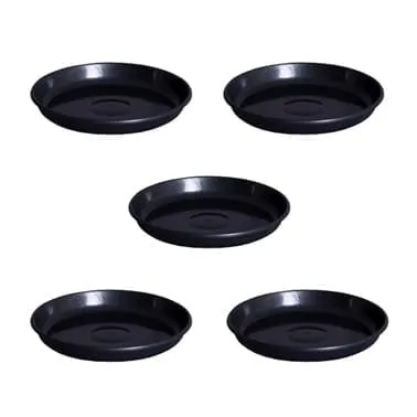 Set of 5 - 4.5 Inch Black Premium Black Tray - To keep under the Pot