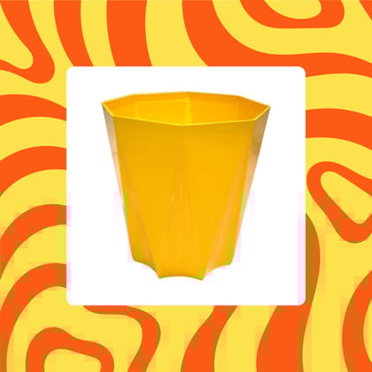 Free Gift - 4 Inch Yellow Premium Diamanti Plastic Pot - Flash Sale