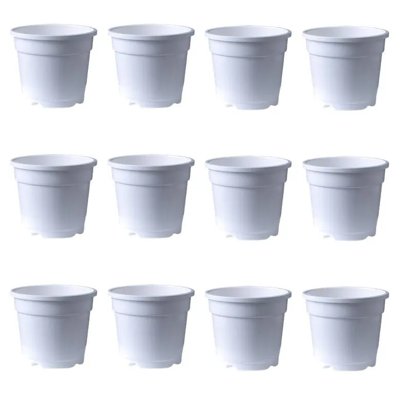 Set of 12 - 4 Inch White Nursery Pot