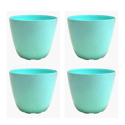 Buy Set of 4 - 4 Inch Blue Marble Premium Orchid Round Plastic Pot Online | Urvann.com