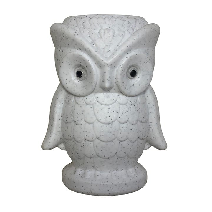 3 Inch White Premium Owl Plastic Pot
