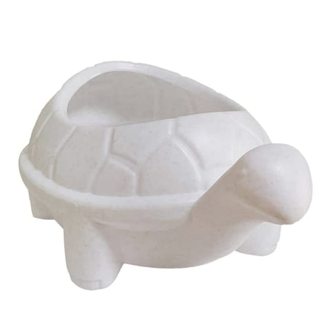 3 Inch White Premium Tortoise Plastic Pot