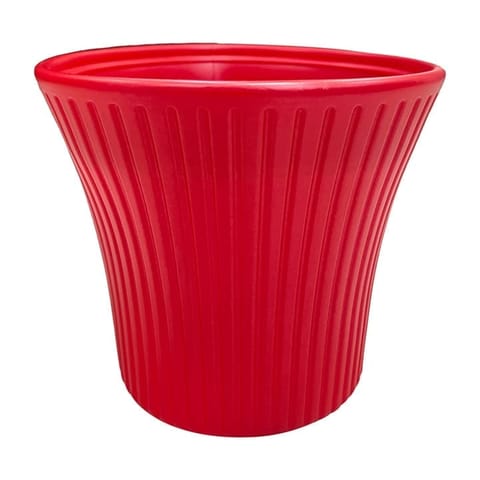 8 Inch Red Sunrise Plastic Pot