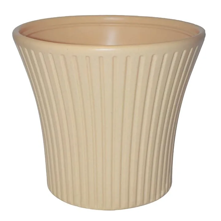 8 Inch Beige Sunrise Plastic Pot
