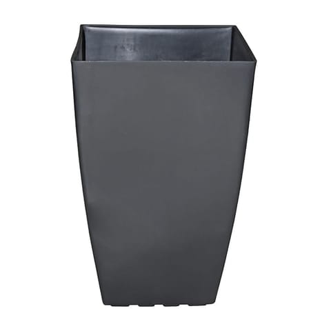 15 Inch Grey Square Tower Plastic Pot