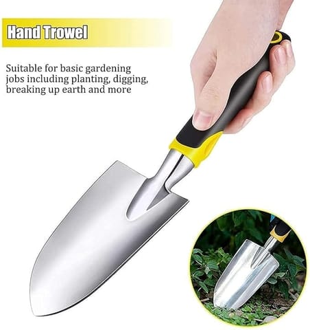 Premium Yellow Handle Trowel | Stainless Steel Heavy Duty Pruner, Aluminium- 1 Pcs