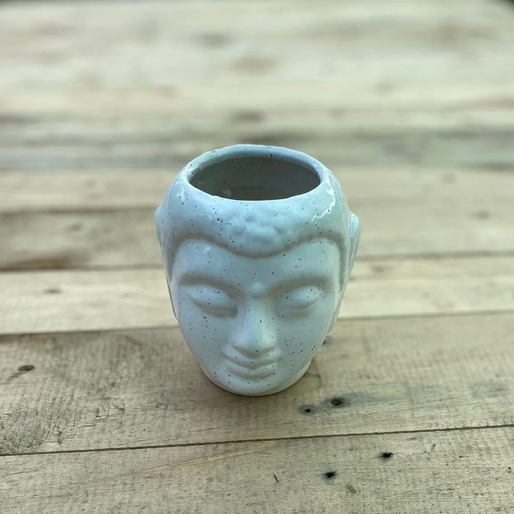 4 X 5 Inch White Elegant Buddha Designer Ceramic Pot