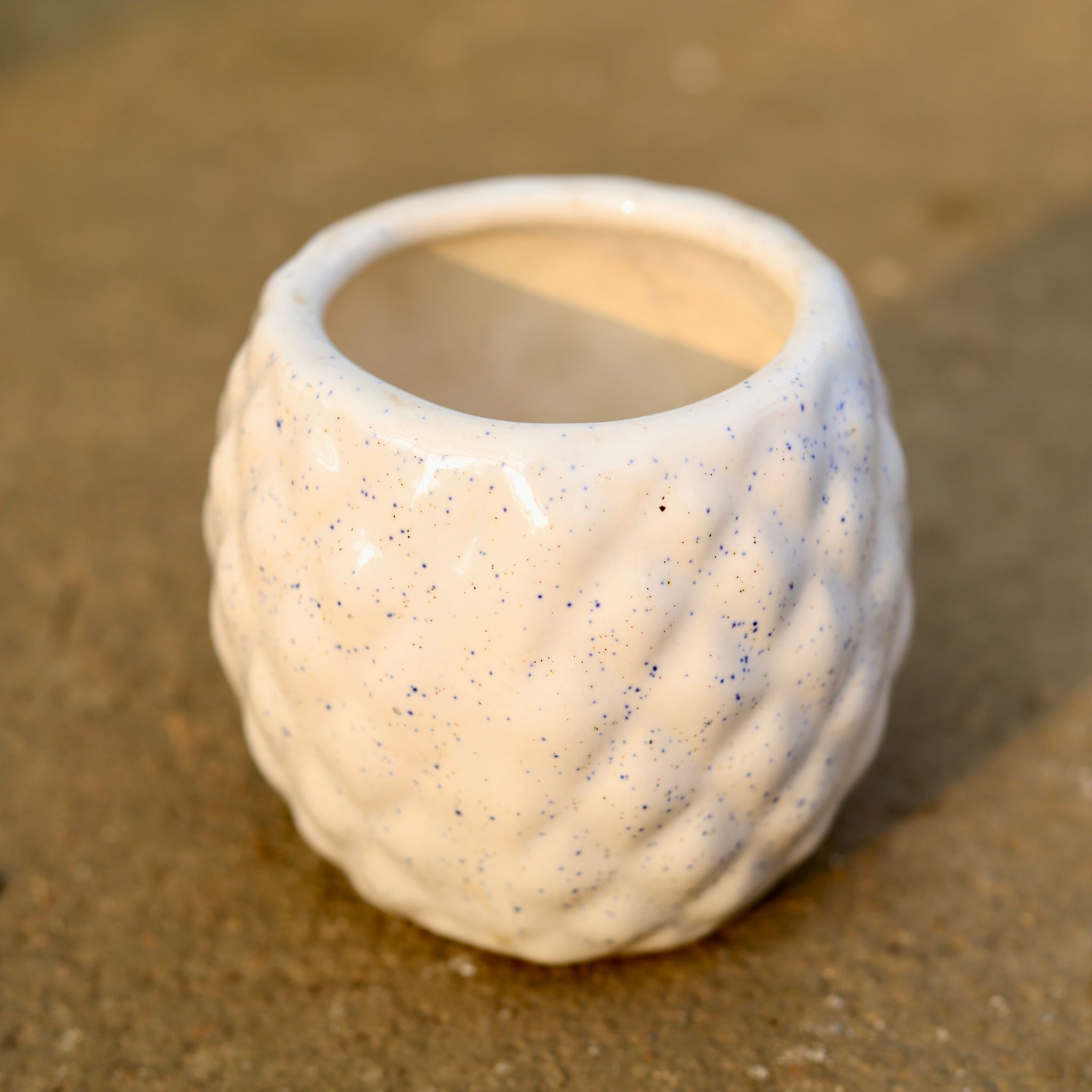 4 Inch Diamond Bowl Designer Ceramic Pot (any colour)