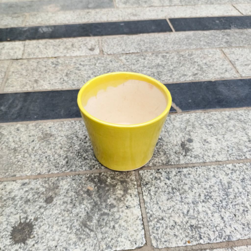 5 Inch Classy Glass Ceramic Pot (any colour)