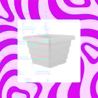 Free Gift - 4 Inch White Marble Premium Orchid Square Plastic Pot - Flash Sale