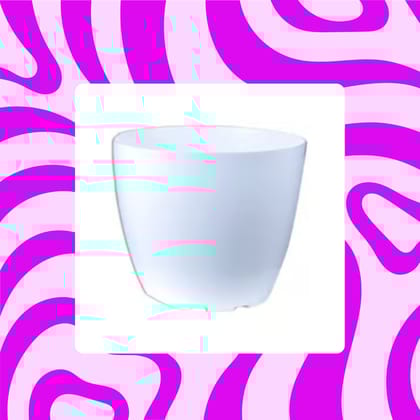 Free Gift - 4 Inch White Premium Orchid Round Plastic Pot - Flash Sale