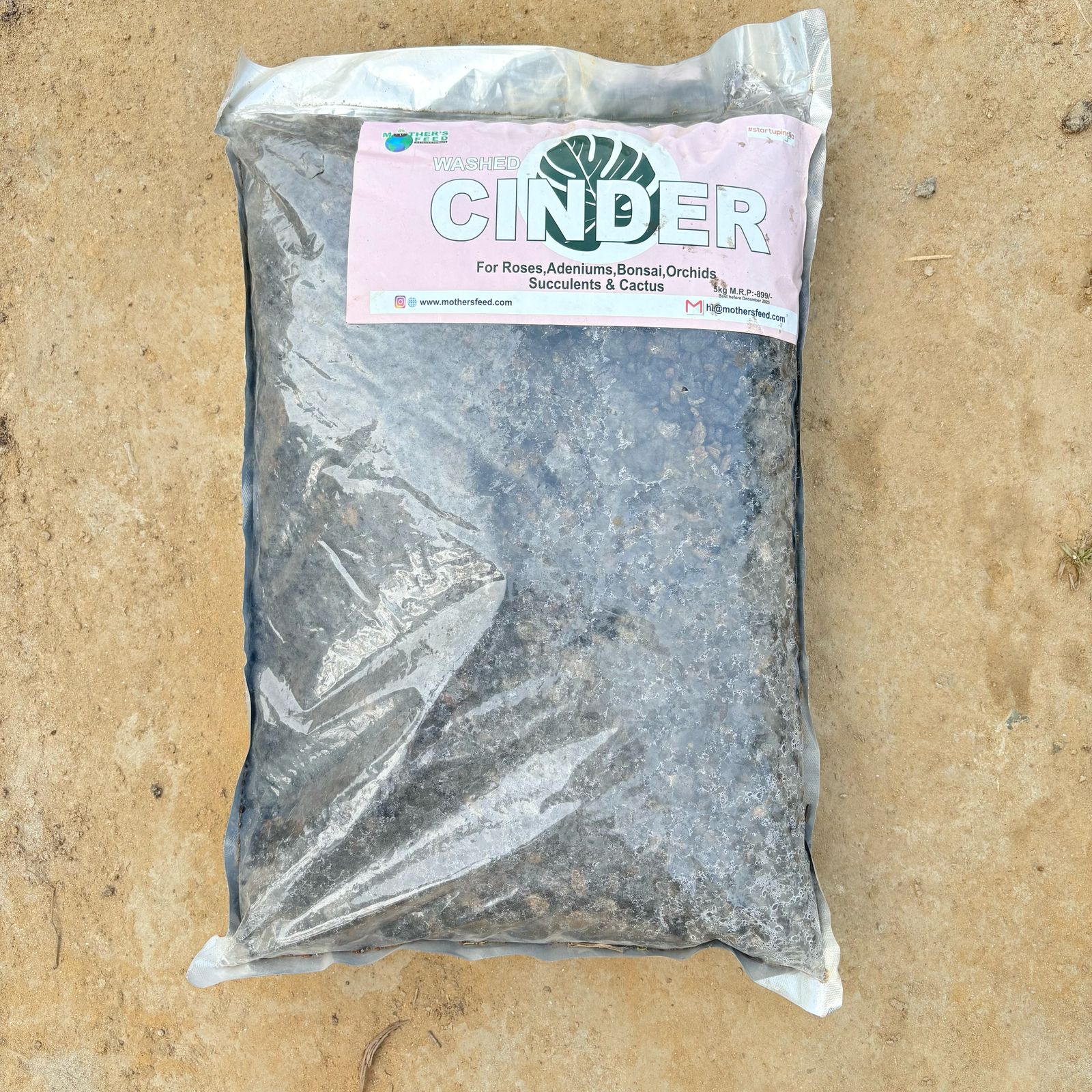 Washed Cinder - Excellent for Roses, Cactus, Succulents, Adenium and Bonsai  - 1kg