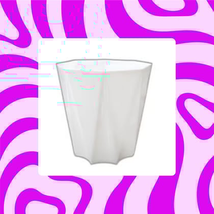 Free Gift - 4 Inch White Premium Diamanti Plastic Pot - Flash Sale