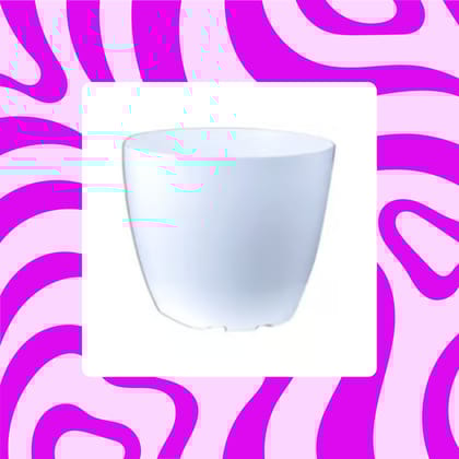 Free Gift - 4 Inch White Premium Orchid Round Plastic Pot - Flash Sale