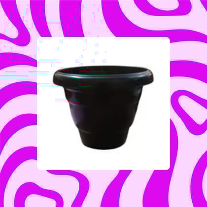 Free Gift - 8 Inch Black Classy Plastic Pot - Flash Sale