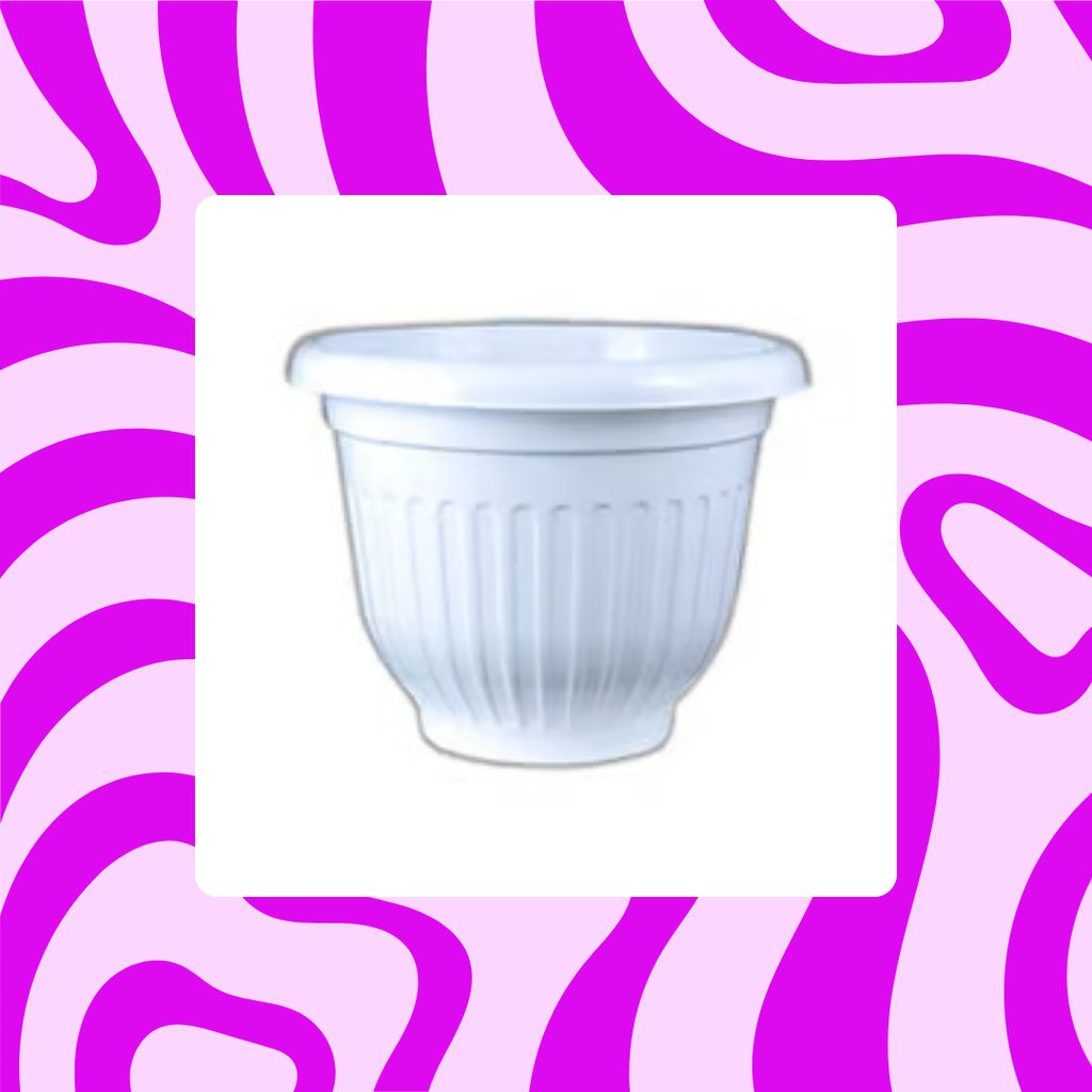 Free Gift - 8 Inch White Olive Plastic Pot - Flash Sale Free Gift - 8 Inch White Olive Plastic Pot - Flash Sale