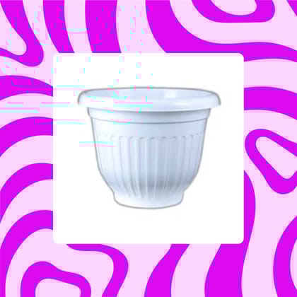 Free Gift - 8 Inch White Olive Plastic Pot - Flash Sale