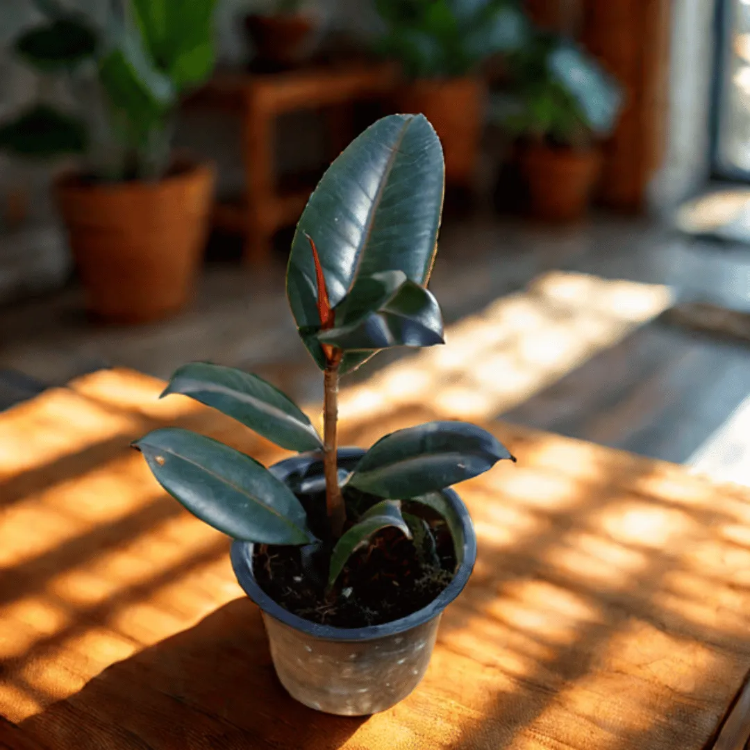 Rubber Black in 4 Inch Nursery Pot