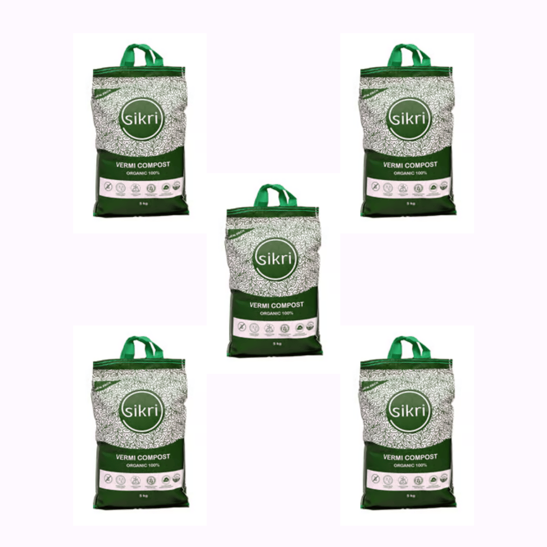 Set of 5 - 10 KG Sikri Organic Vermicompost for plants growth  - 50 KG