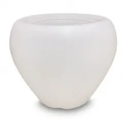 4 Inch White Apple Plastic Pot
