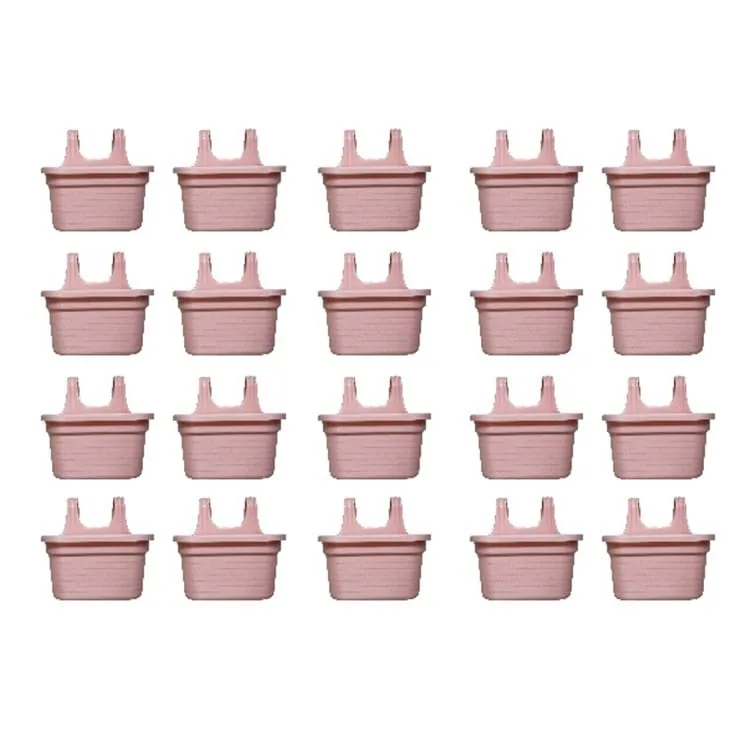 Set of 20 - 14 X 10 Inch Pink Marble Double Hook Hanging Plastic Pot