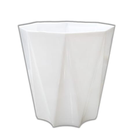 Festive Gift - 4 Inch White Premium Diamanti Plastic Pot - Flash Sale