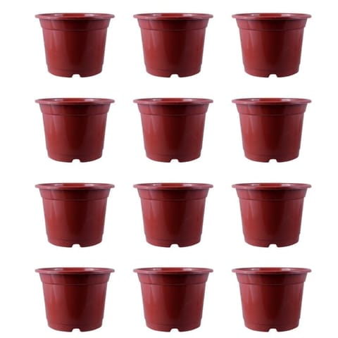 Set of 12 - 4 Inch Red Nursery Pot