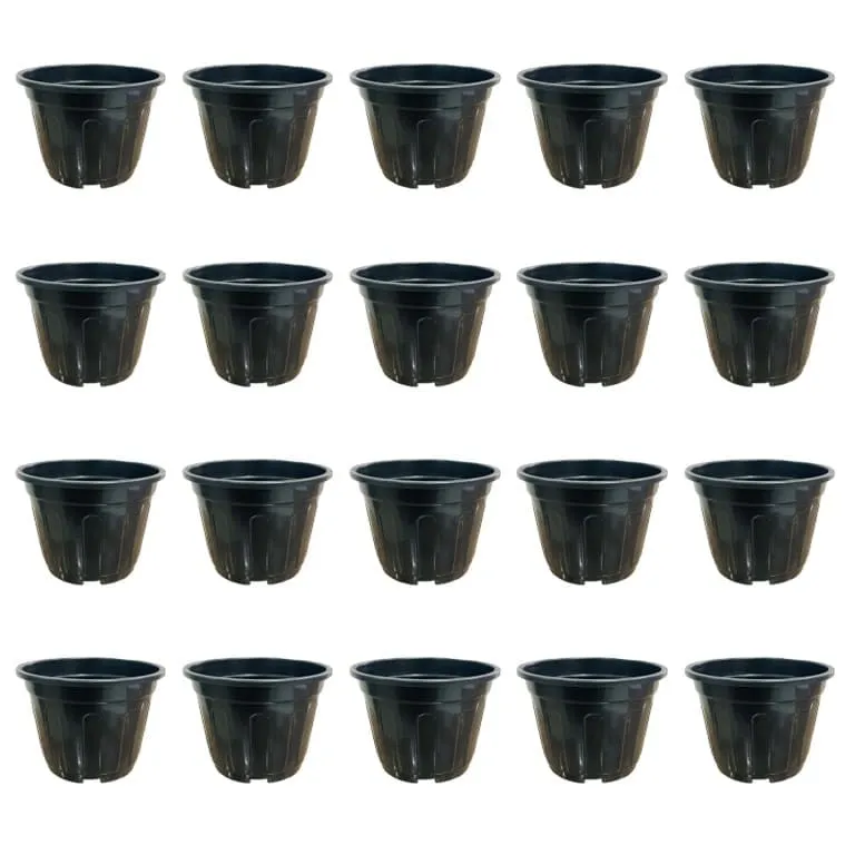 Set of 20 - 12 Inch Black Super Nursery Pot